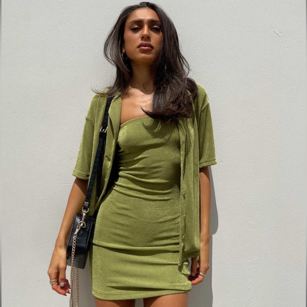 Princess Polly Misha Set Green Shirt